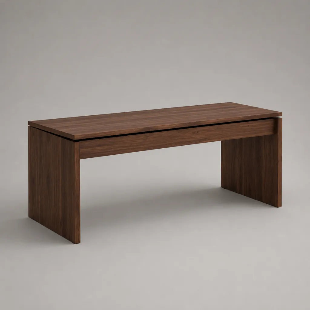 Rechteckiger Couchtisch aus MDF mit aufklappbarer Tischplatte und Stauraum, Dunkelbraun, 100 x 50 x 45 cm