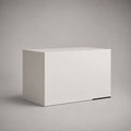 Küchenhängeschrank aus melaminbeschichteter Spanplatte mit Klapptür, Weiß/Schwarz, 80 × 32 × 60 cm